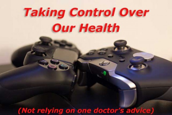 An image of a video game remote to discuss how to take control of your health 