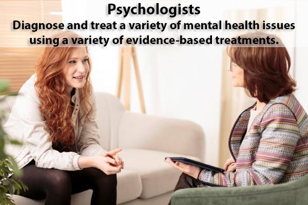 An image of woman talking to a psychologist to discuss how psychologists help with Chronic Illnesses and the different types of psychologists.
